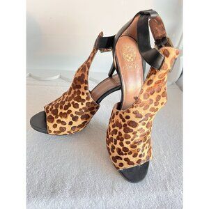 Vince Camuto Women's Size Vince Camuto Wome Pumps Open Toe Real Cow Hair Leopard
